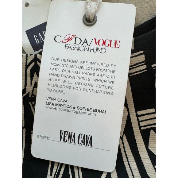 New ~ GAP ~ Vena Cava Printed Khaki Dress Size 8 - Picture 7 of 9